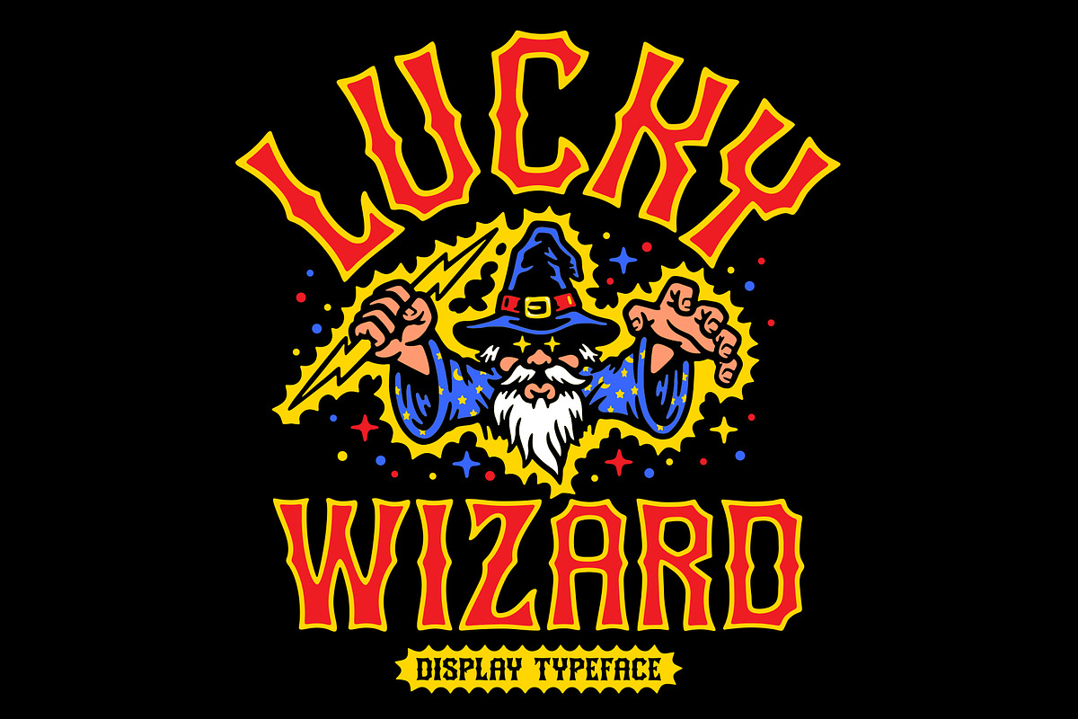Lucky Wizard typeface, a Font by MightySHORT (Photo 1 of 5)