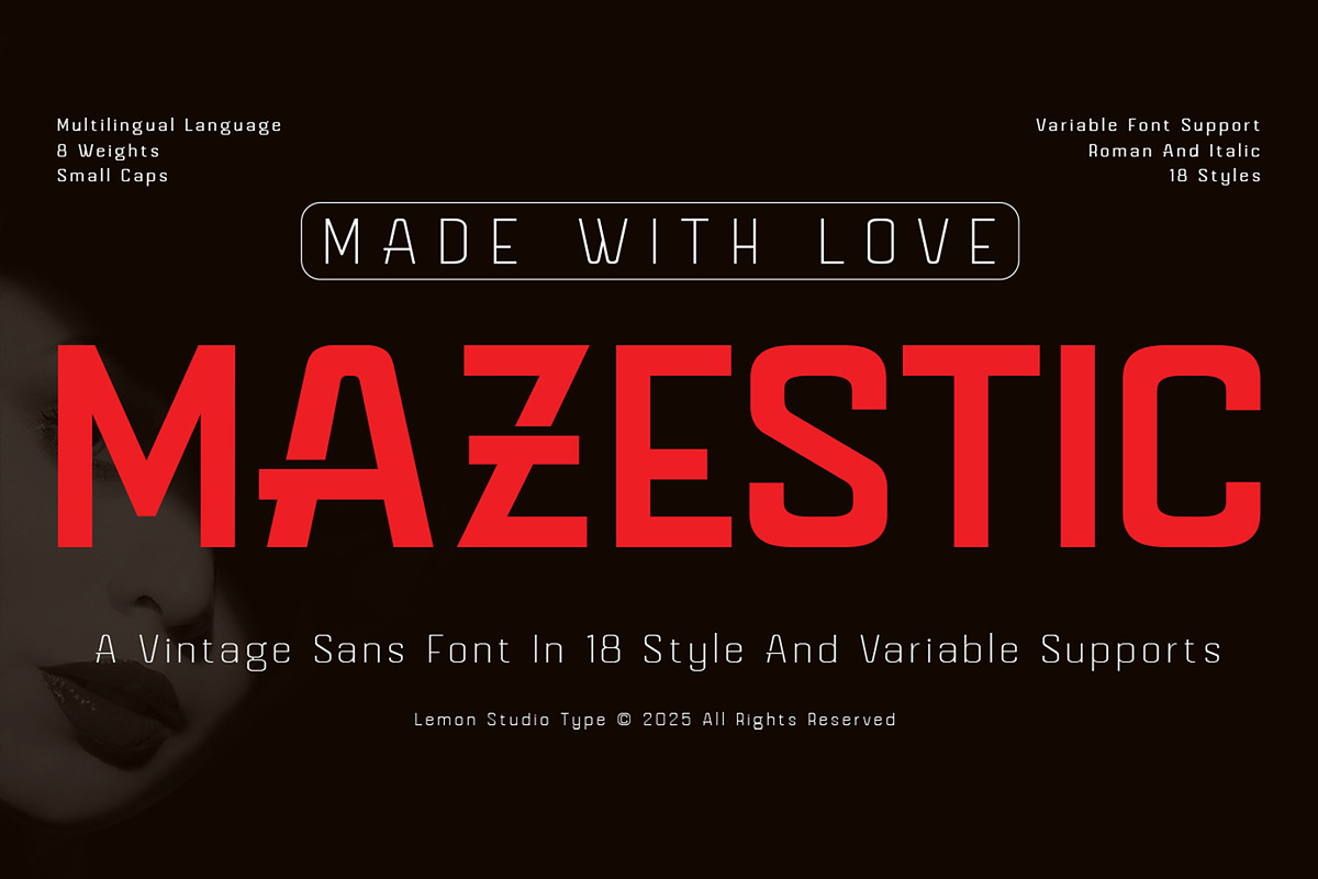 Mazestic Sans, a Sans Serif Font by Lemon Studio Type (Photo 1 of 6)