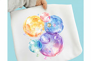 Watercolor Soap Bubbles Clipart, a Decorative Illustration by designcity5 (Thumbnail 3 of 5)