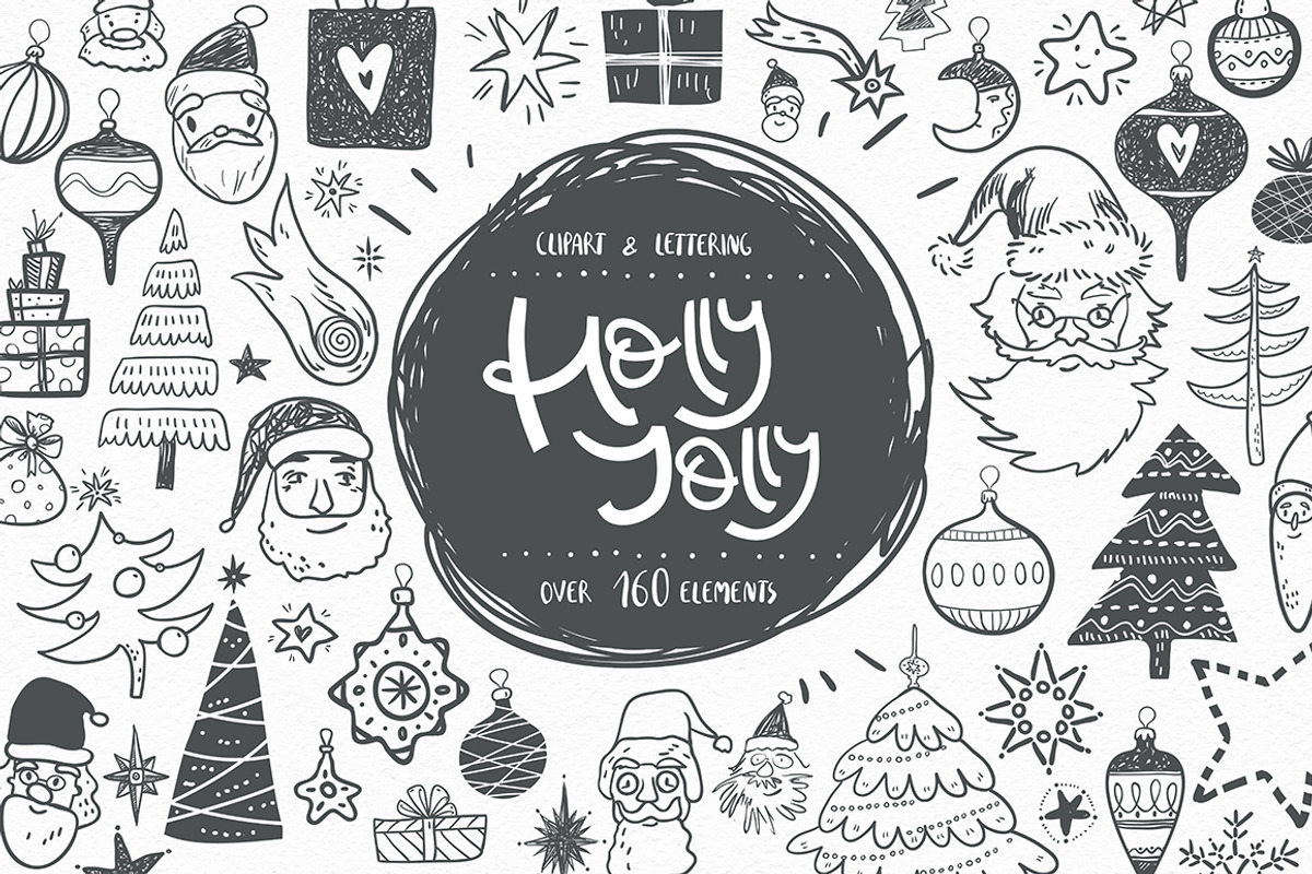 Holly Jolly. Winter doodles, an Object Graphic by Dinkoobraz (Photo 1 of 8)