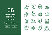 36 Christmas Holiday Icons, an Icon by Furnace (Thumbnail 1 of 5)