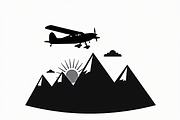 Adventure Plane Mountain Bundle, an Illustration by Designs_River (Thumbnail 4 of 9)