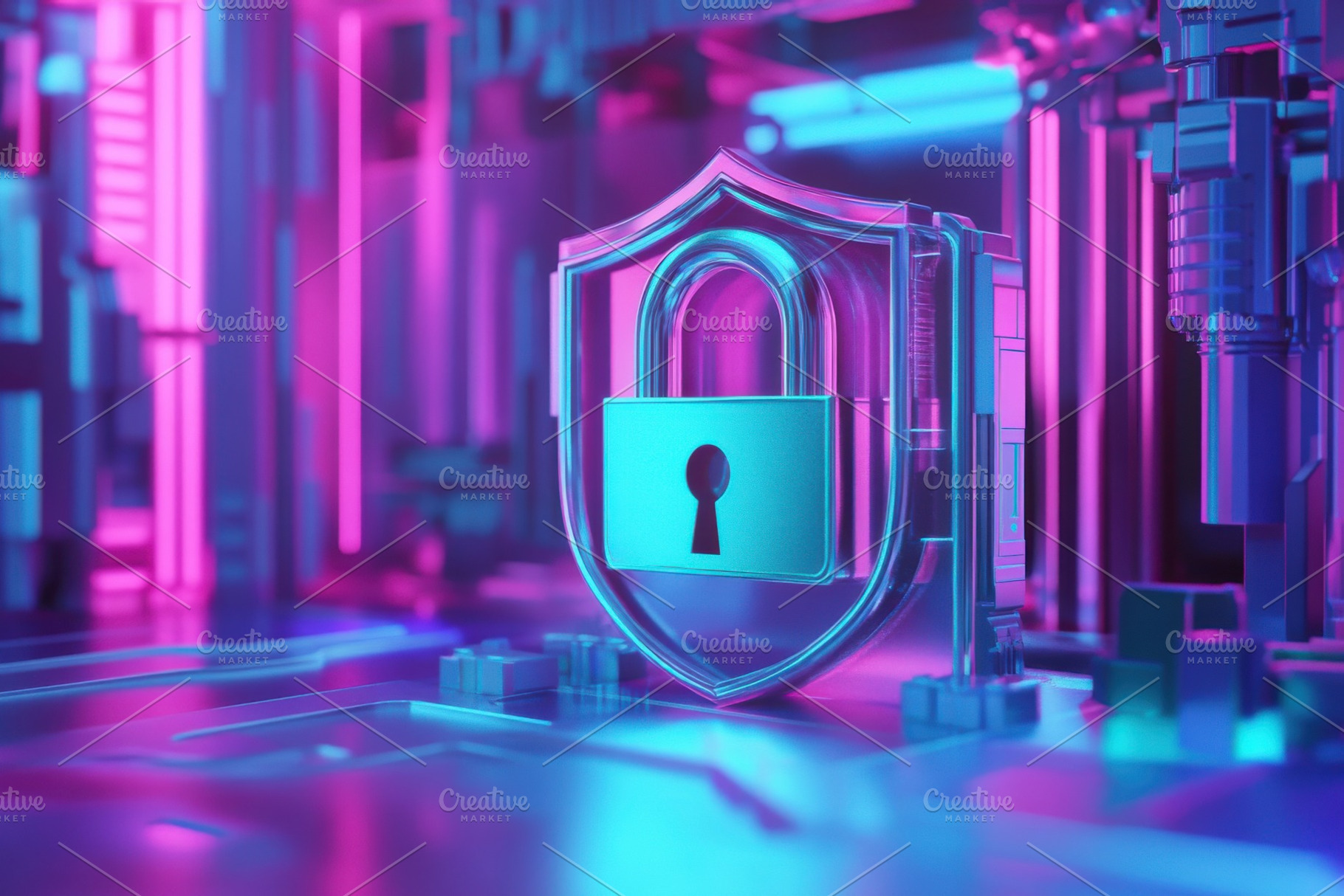 Cyber security concept featuring a d, a Photo by Iftikhar Alam