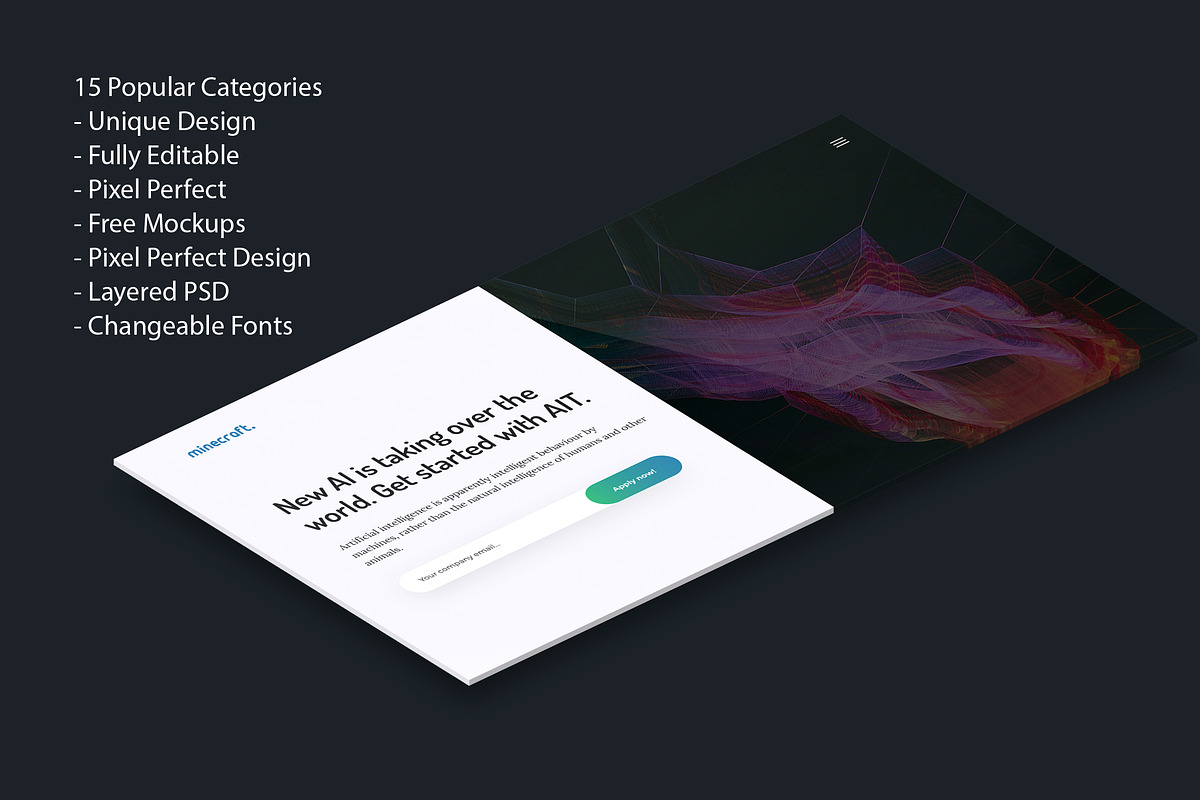 Minicraft - 15 Hero Headers UI Kit, an UI Kit Template by Character (Photo 5 of 7)