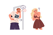 People eavesdropping gossips set, a Person Illustration by PaperTrident (Thumbnail 2 of 4)