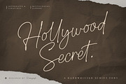 Hollywood Secret Script, a Script Font by Krismagraph (Thumbnail 1 of 10)