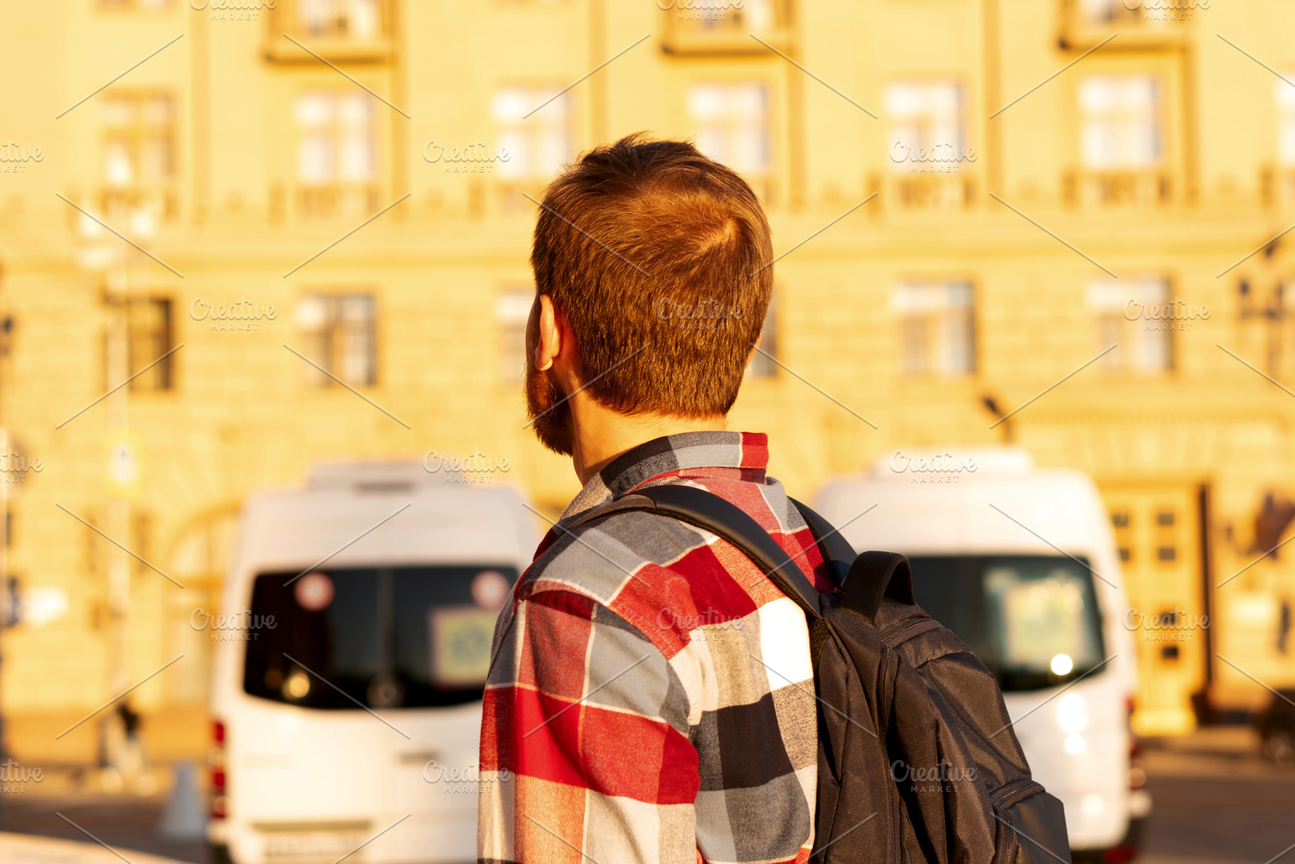 Rear view of man looking towards sun, a Person Photo by Elena Vagengeim