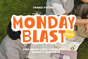 Monday Blast - Quirky Block Font, a Sans Serif Font by Lalalope (Thumbnail 1 of 10)