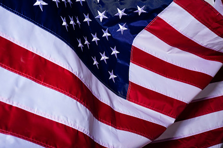 closeup shot of the waving flag of the United States of America, a Photo by 1981 Rustic studio kan