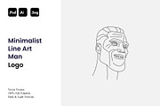 Minimalist Line Art Man Logo, a Branding & Logo Template by Luxury Logos (Thumbnail 1 of 4)
