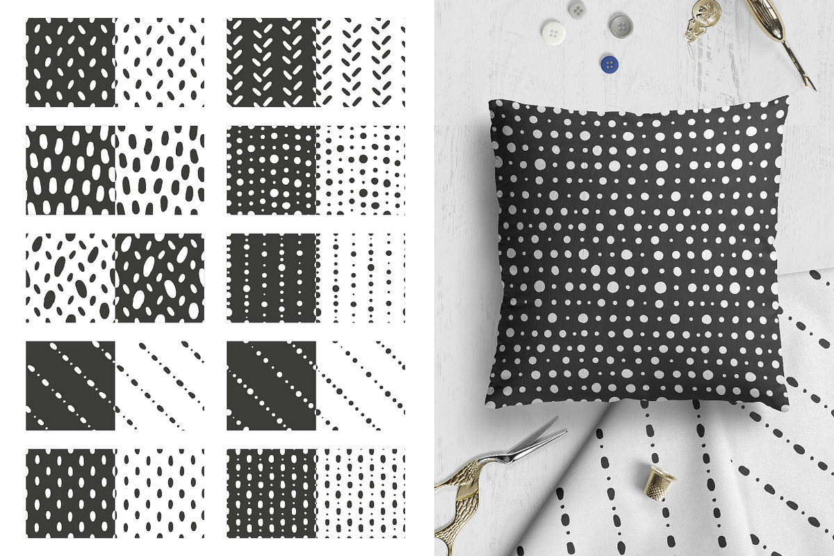 Spots and dots patterns set, a Pattern Graphic by KatiaZhe (Photo 4 of 12)