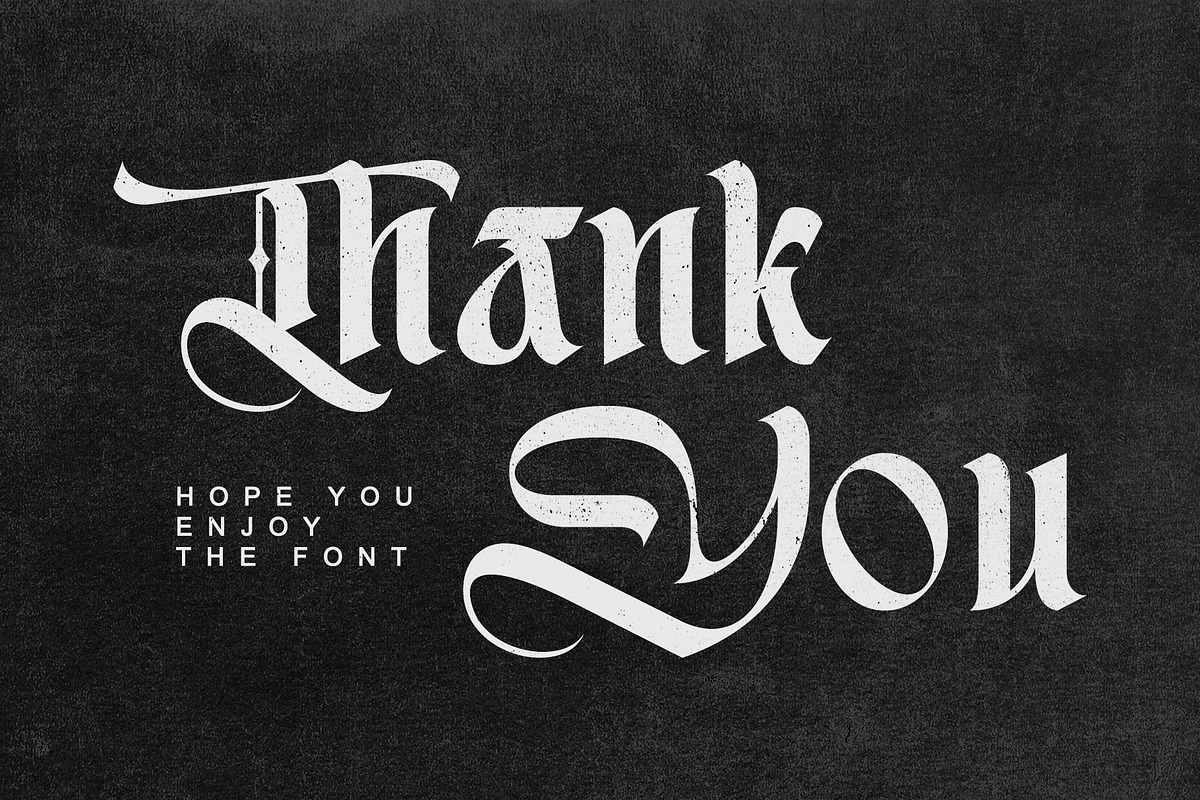 Zerothen - Gothic Display Typeface, a Blackletter Font by Letterara (Photo 14 of 14)