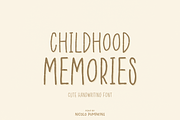 CHILDHOOD MEMORIES Font, a Handwritten Font by Nicolo Pumpkins (Thumbnail 1 of 10)