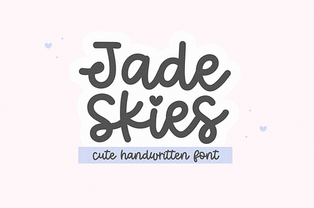 Jade Skies | Cute Script Font, a Script Font by KA Designs