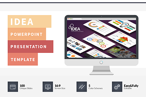 Idea Flat PowerPoint Template