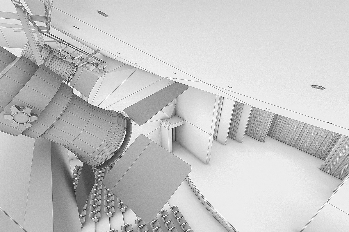 Theater Interior 1200 seats, an Architecture 3D Model by 3DNUTS