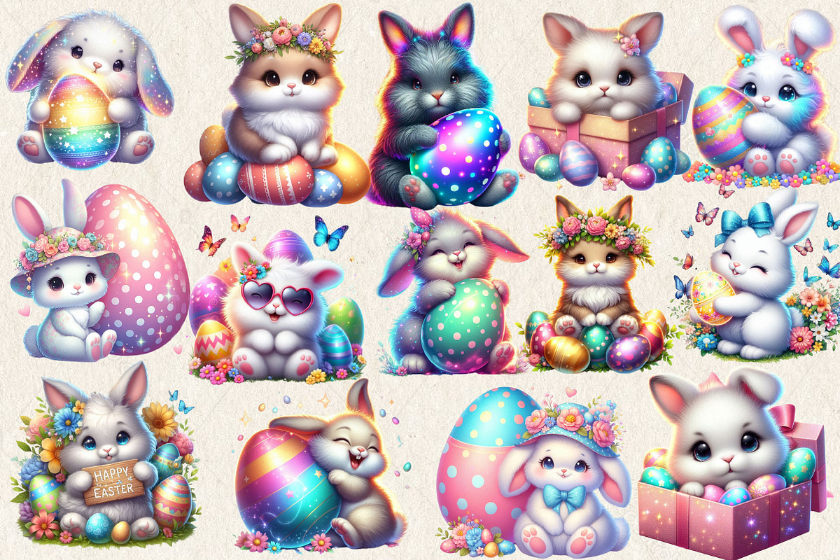 Colorful Happy Easter Sublimation Bu, an Illustration by Wow Magic (Photo 2 of 2)