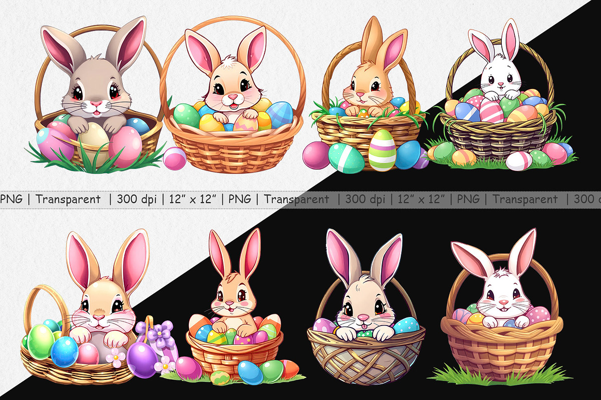 Easter Rabbit Clipart, a Graphic by Artnoy (Photo 2 of 5)
