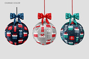 Christmas Ball Mockup Set, an Advertising Mockup by Graphic Bird (Thumbnail 3 of 9)