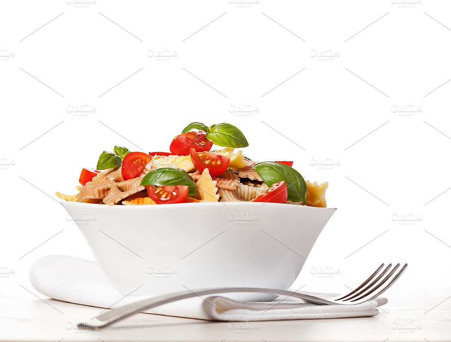 Multicolored Pasta On Light Background Stock Photo Containing Background And