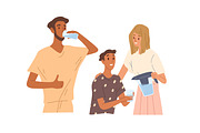 People drinking water set, a Person Illustration by Good Studio (Thumbnail 2 of 8)