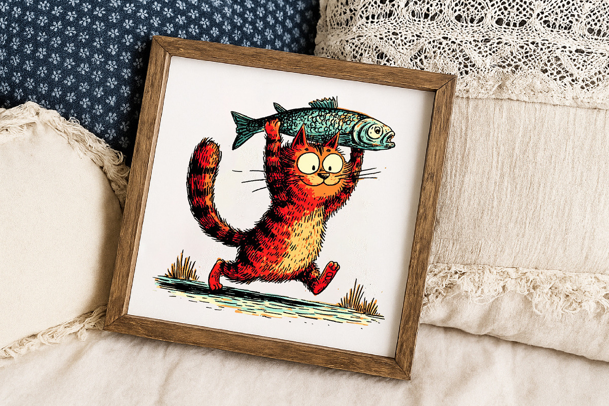 Funny Cat PNG Sublimation, an Illustration by Libby Wishes (Photo 6 of 6)
