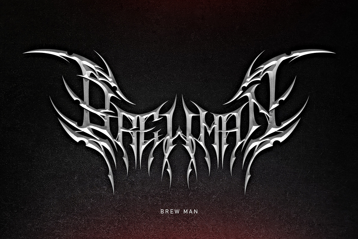 Drawn | Metal Font, a Blackletter Font by WingBuk (Photo 5 of 13)