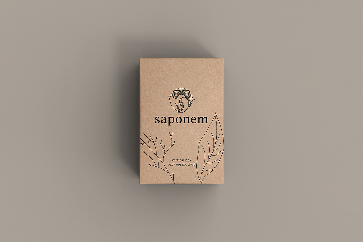 Vertical Kraft Soap Box Pack Mockup, a Packaging Mockup by Ram Studio LLC (Photo 3 of 8)
