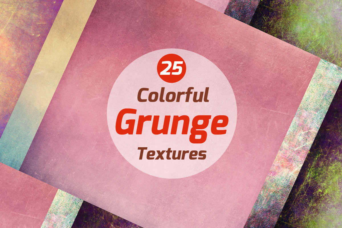 25 Colorful grunge textures preview 4