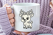 Funny Reindeer PNG Cute Christmas, an Illustration by CraftArtStudio (Thumbnail 3 of 4)