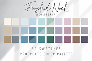 Frosted Noel Procreate Color Palette