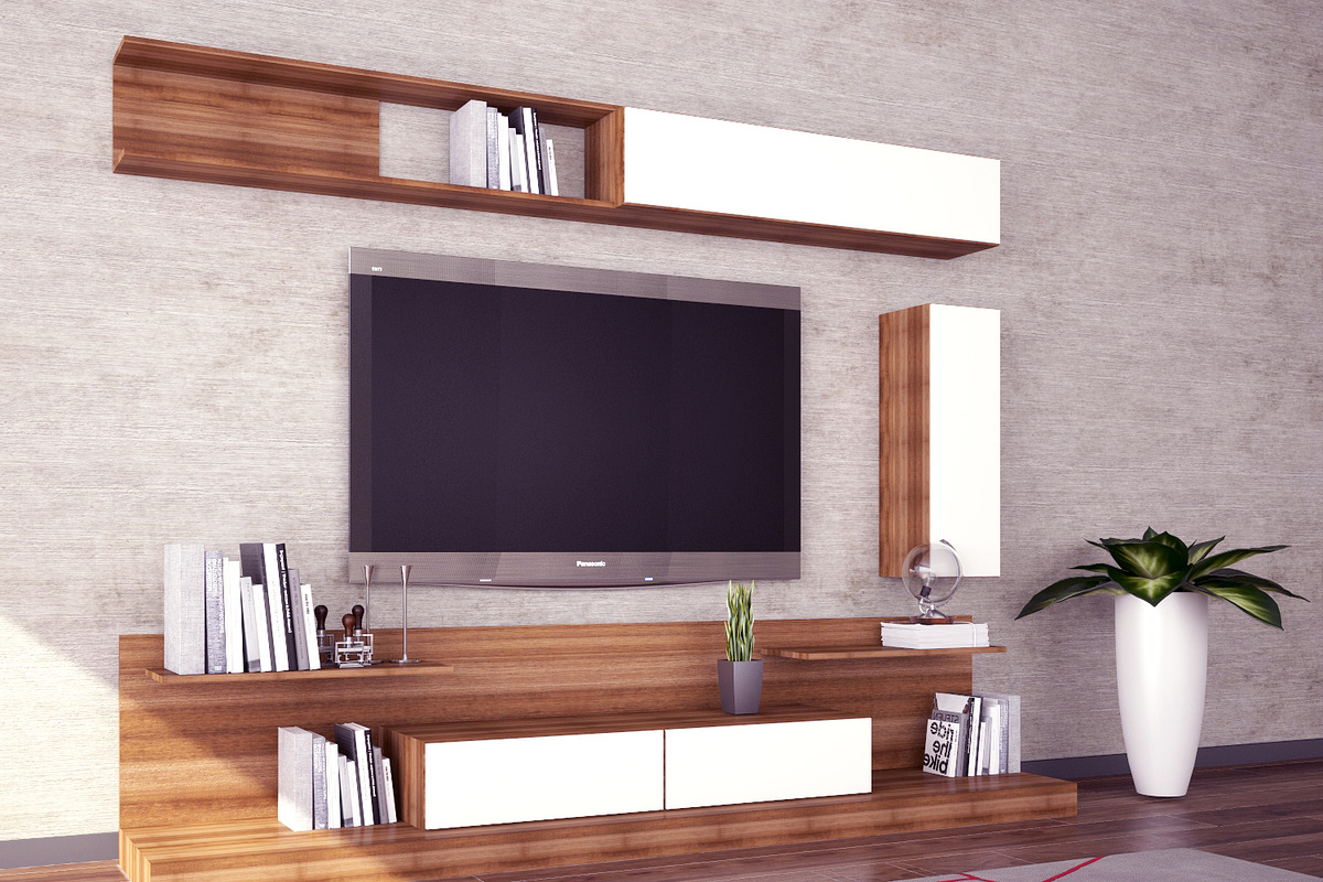 Modern Tv-Unit Design 3D Model, a Furniture 3D Model by IsraaDesigns (Photo 3 of 4)