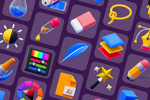 Graphic Designer Tools 3D Icons