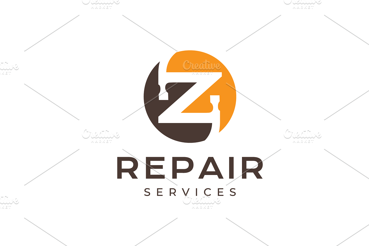 letter z with hammer repair logo, a Branding & Logo Template by devastd