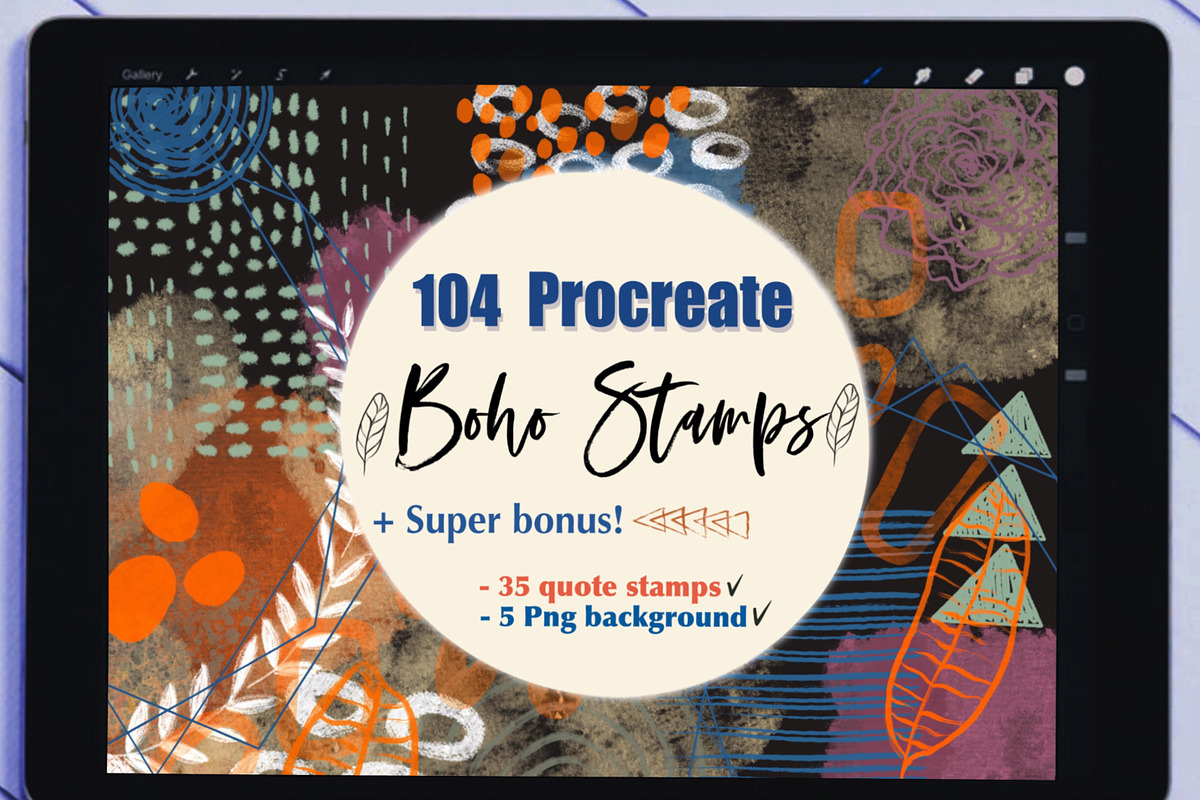 Procreate Stamps - Boho, a Brush Add-On by Li Zamperini (Photo 13 of 13)