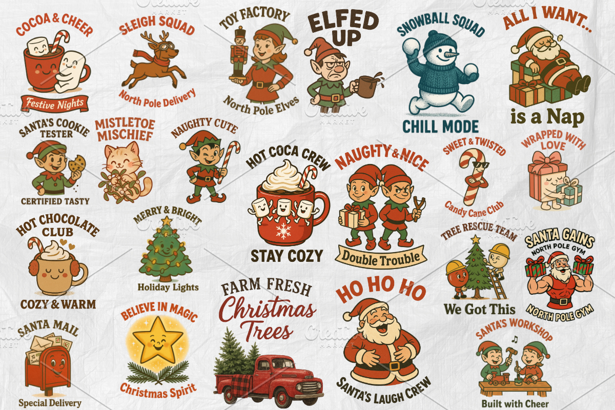 Mega Christmas Sublimation Bundle, a Seasonal Illustration by Smillyy Threads (Photo 6 of 18)