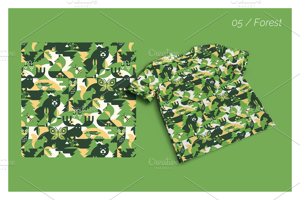 10 Seamless Animal Patterns, a Pattern Graphic by Alexey Boychenko (Photo 5 of 10)