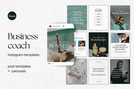 Business coach Instagram templates, a Social Media Template by Motion Studio