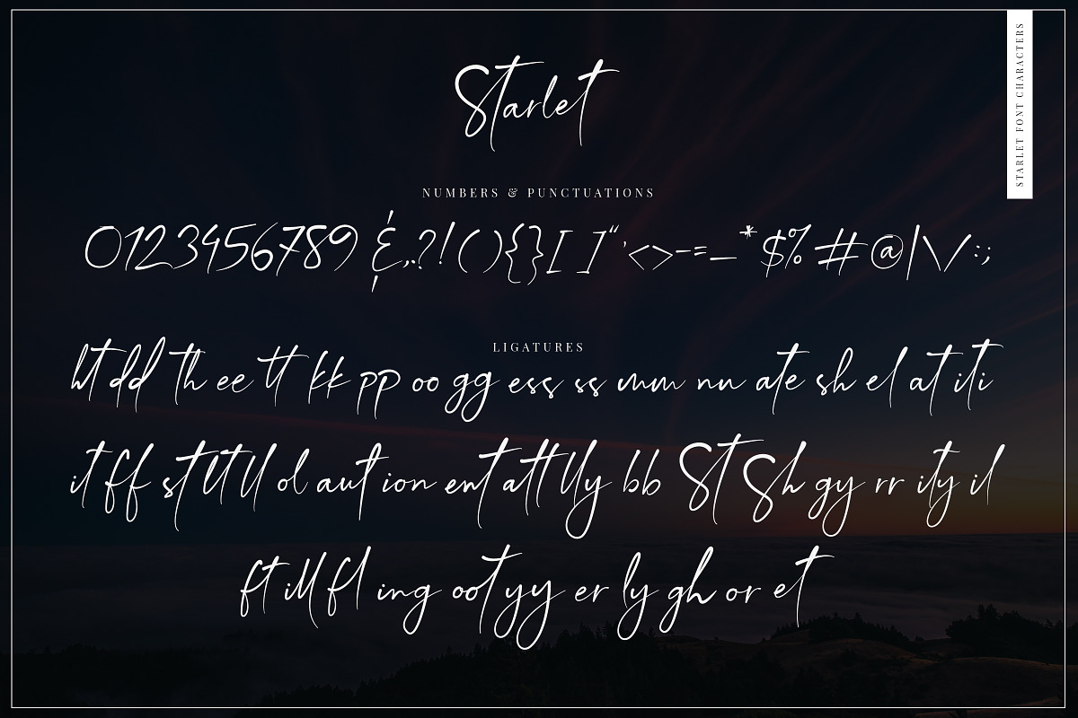 Starlet Script Font + 12 Logos, a Script Font by SNIPESCIENTIST