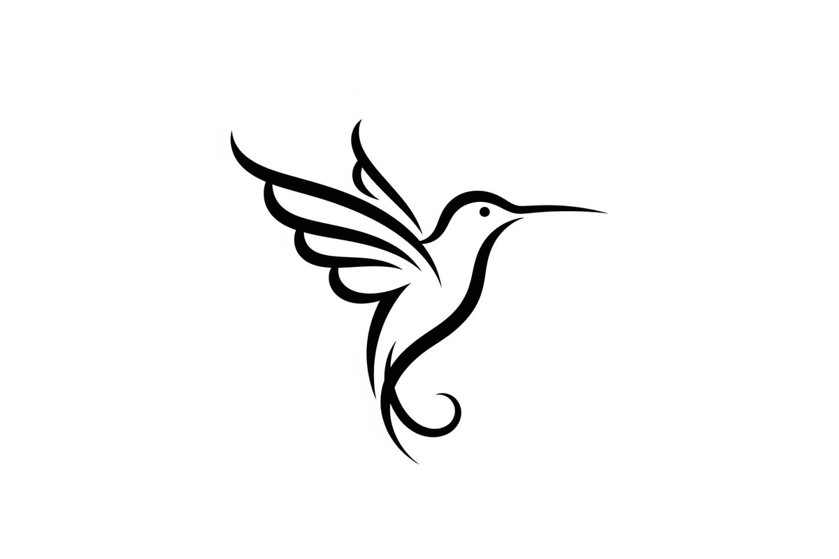 Hummingbird Line Art SVG Bundle, an Illustration by yasushie (Photo 20 of 31)
