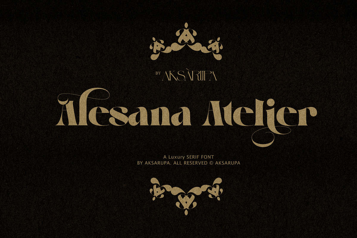 Alesana Atelier, a Sans Serif Font by Zelda Graphic (Photo 12 of 12)