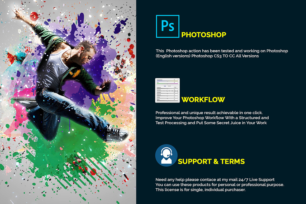 Color Blast Photoshop Action, an Action Add-On by Design Forest (Photo 2 of 11)