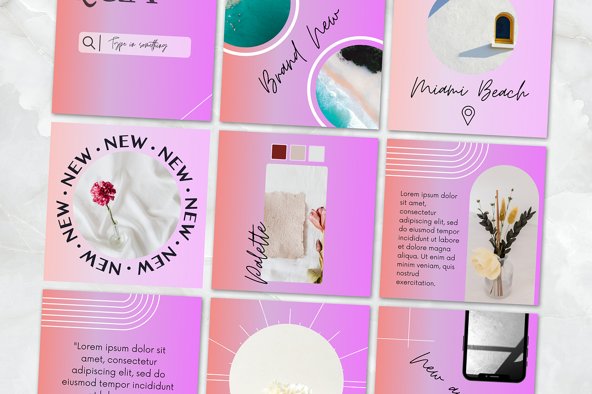 Instagram Template/Gradient Posts, a Social Media Template by PittaFinePrint (Photo 8 of 8)