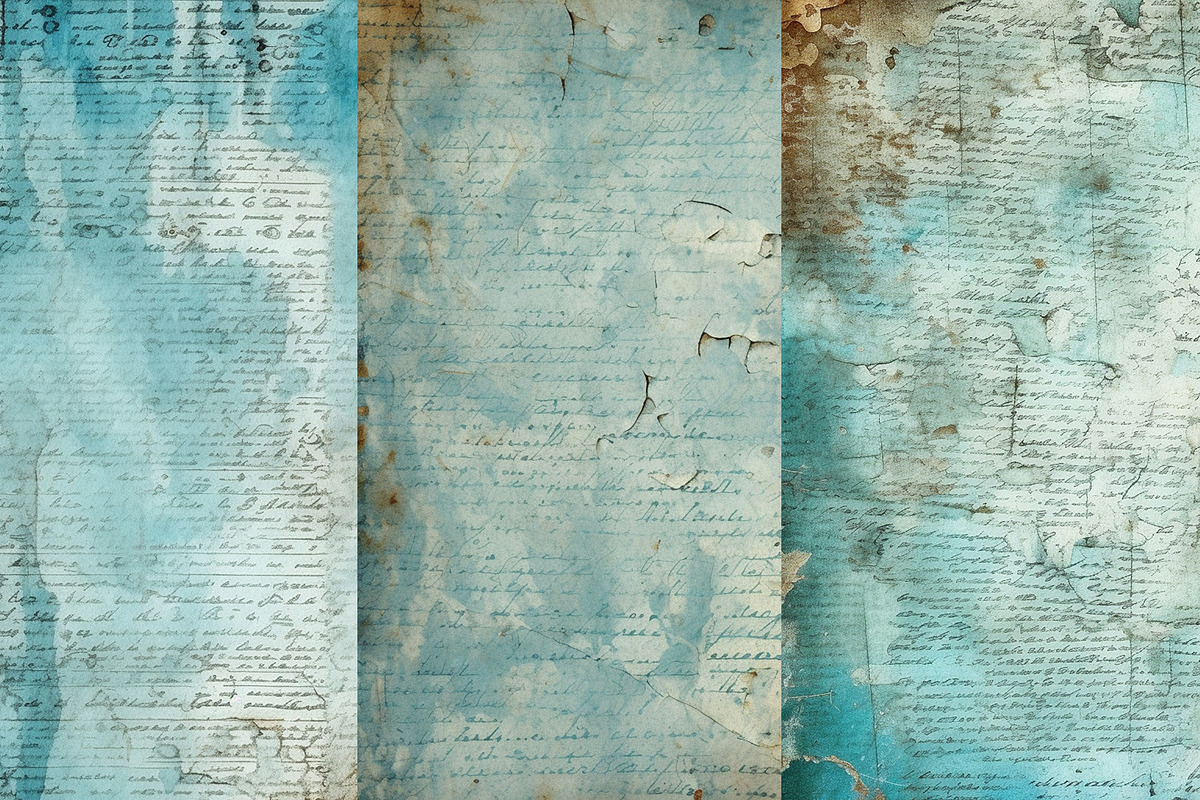 Distressed Writing Digital Papers, a Background Graphic by BonaDesigns (Photo 2 of 4)