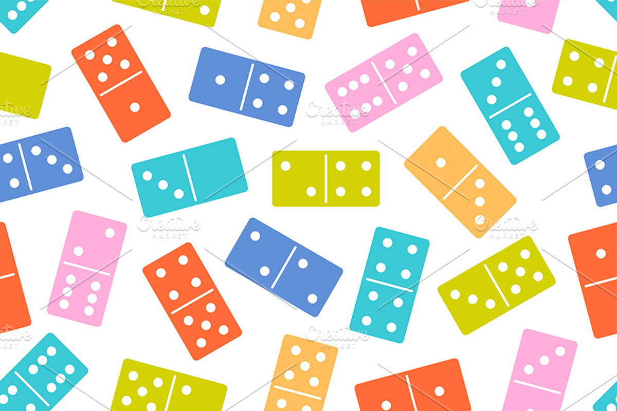 Domino seamless pattern, a Pattern Graphic by Volyk