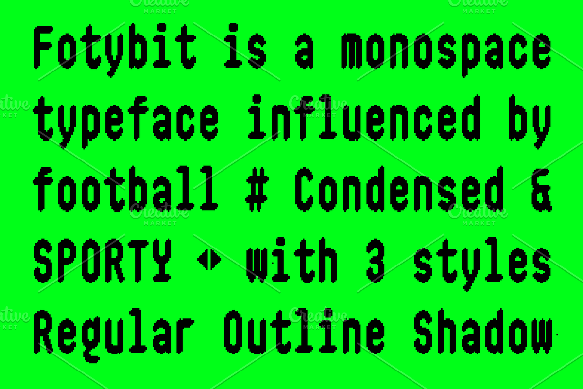 Fotybit - Mono Pixel Condensed, a Sans Serif Font by Griyo Type (Photo 2 of 10)