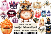 Beautiful Halloween Clipart Bundle, an Illustration by Craft Nest (Thumbnail 1 of 6)