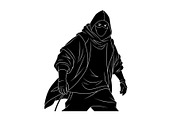 Hooded Street Ninja Silhouette, an Illustration by Gfx_Store (Thumbnail 5 of 10)