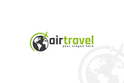 Travel agency world with plane logo, a Branding & Logo Template by Kreative Labs (Thumbnail 1 of 2)