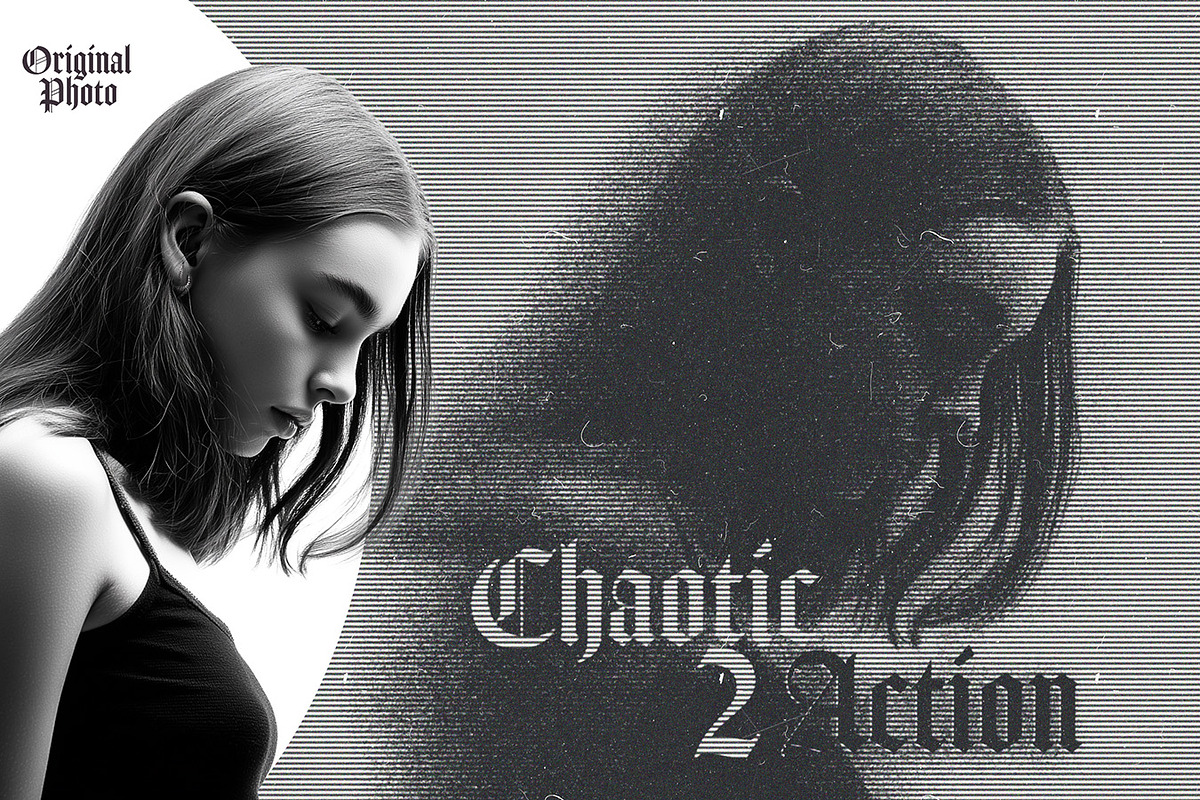 Chaotic 2 Photoshop Action, an Action Add-On by iHemalaya (Photo 2 of 4)